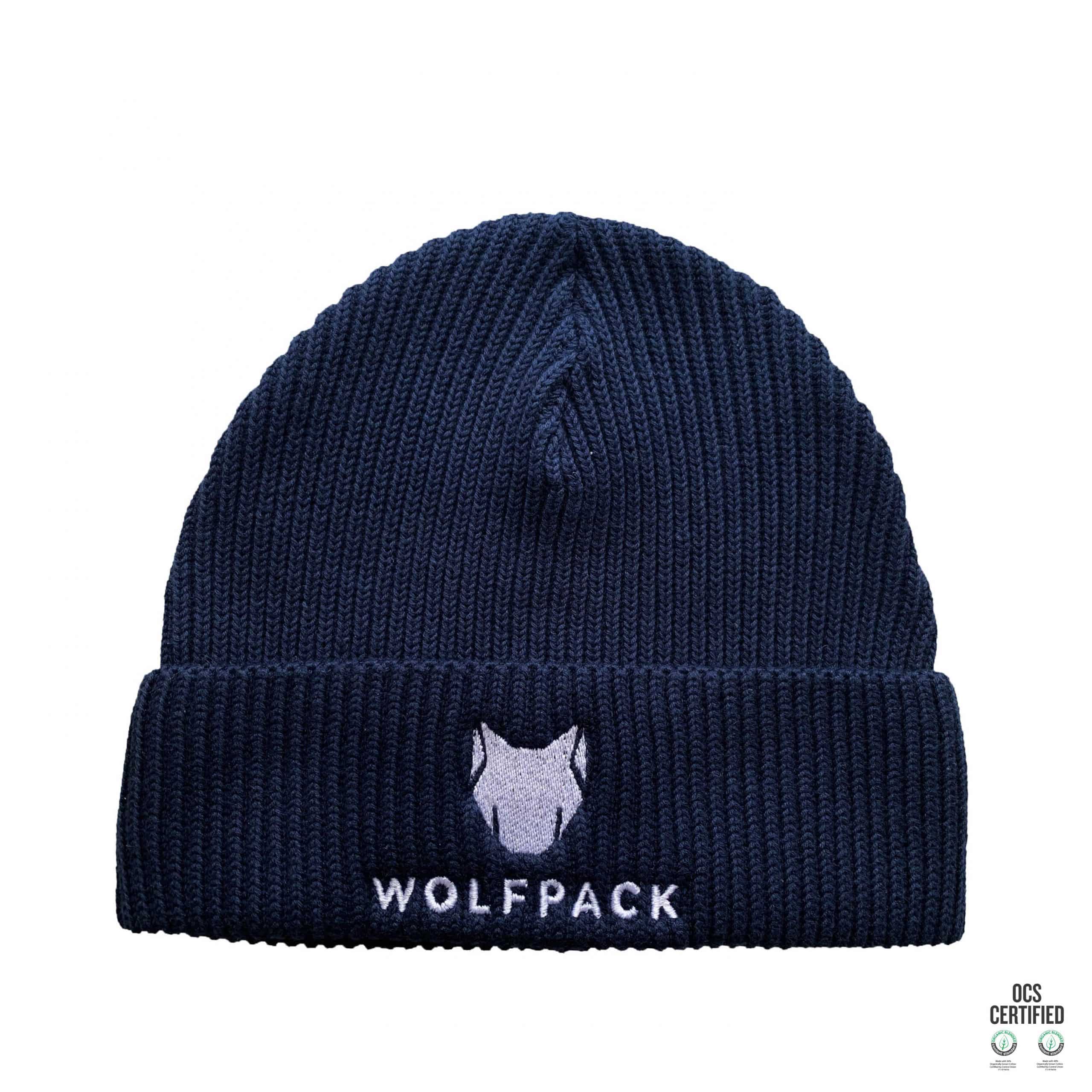 The Wolfpack embroidered Beanie, French Navy