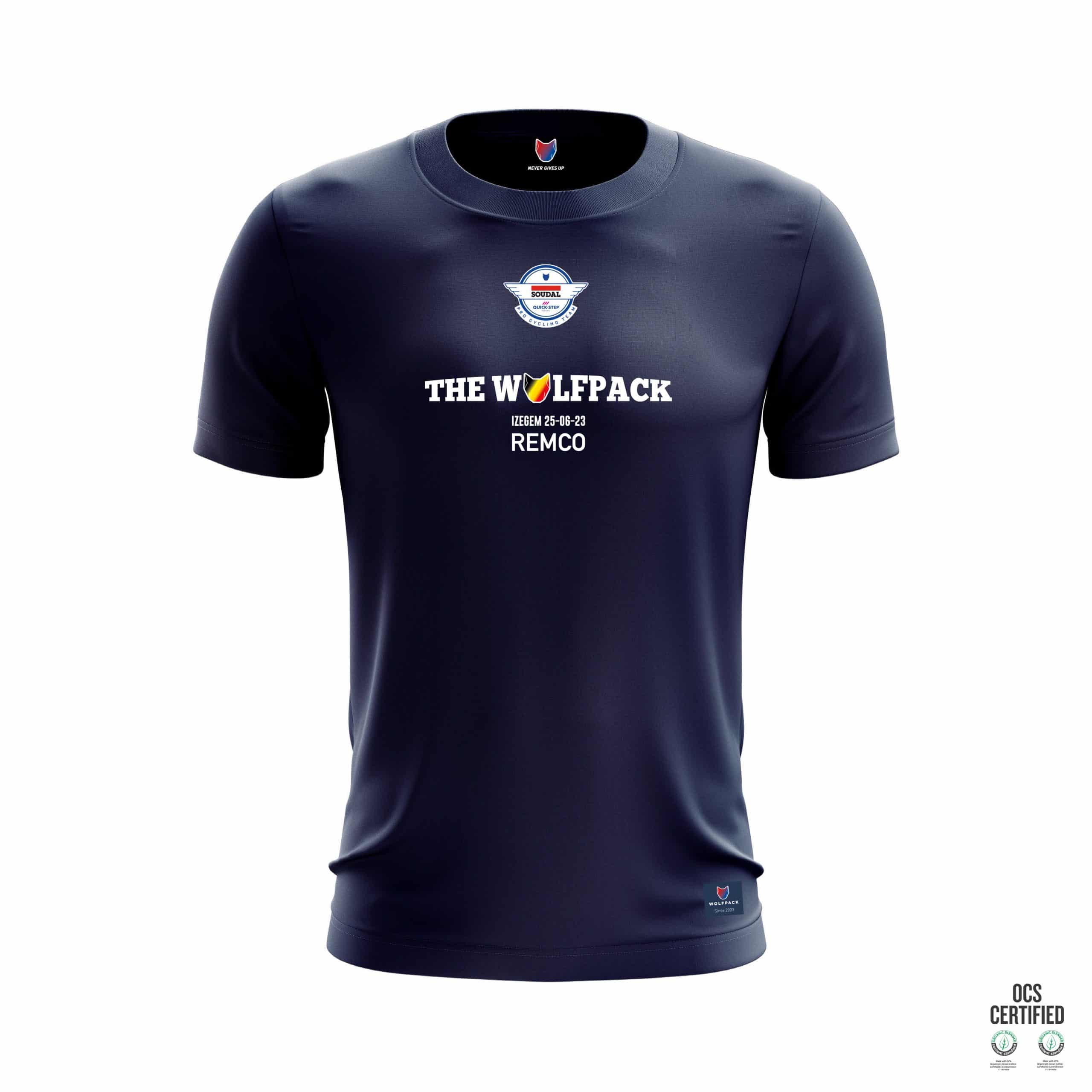 Remco Evenepoel Belgian Champion T-shirt 2 - French Navy