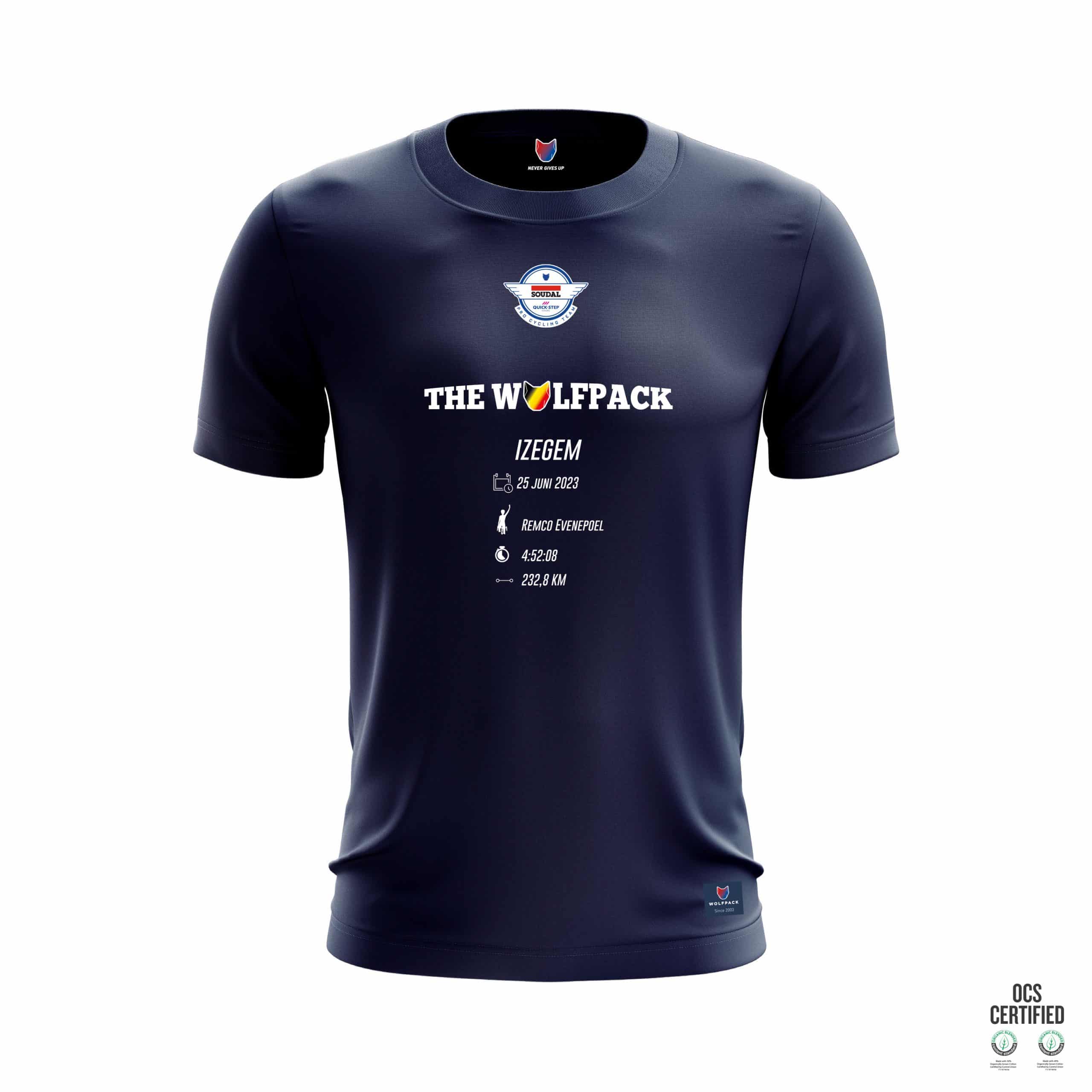 Remco Evenepoel Belgian Champion T-shirt - French Navy